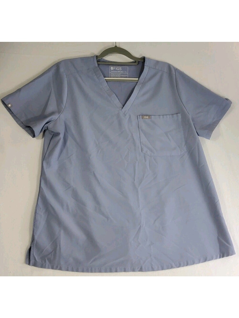 Figs Catarina Scrub Top Women's XL Purple Technical